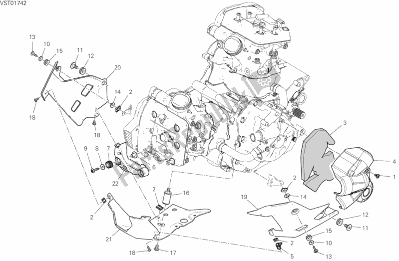 Tutte le parti per il 34b - Carenatura del Ducati Multistrada 1260 S Grand Tour 2020